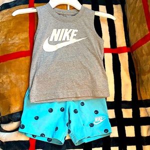 Nike Logo Toddler Boy summer outfit. Size 2t